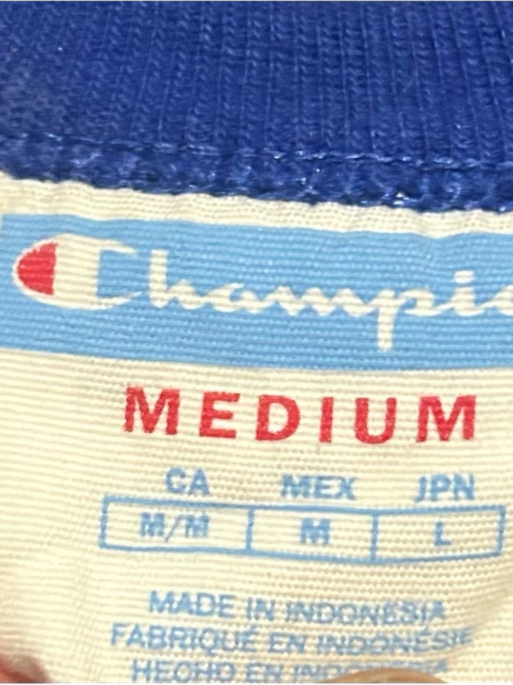 Champion short sleeve crewneck Blue Spell out logo T-shirt - Picture 4 of 5